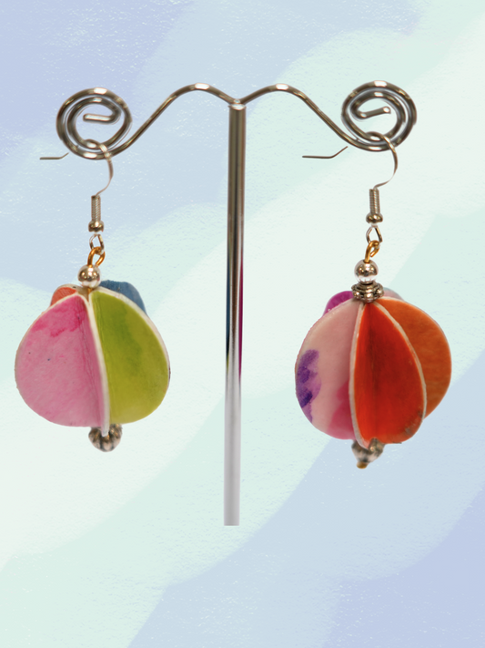 Fidget Recycled Paper Earrings