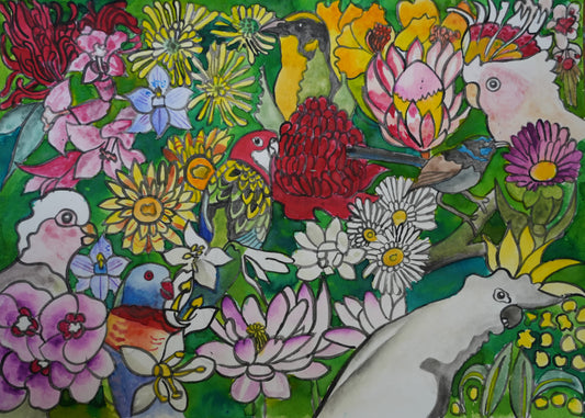 Birds and Flowers