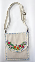 Embroidered bag by Lisa Hine Floral Design